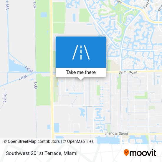 Southwest 201st Terrace map