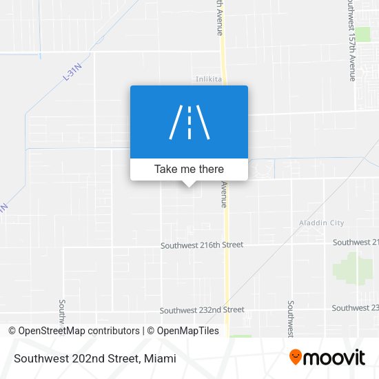 Southwest 202nd Street map