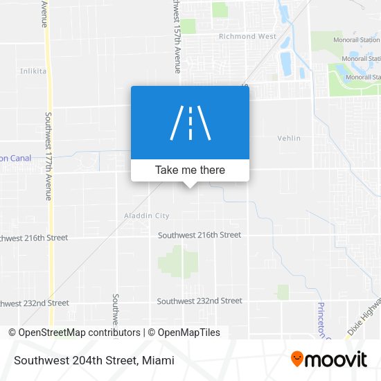 Southwest 204th Street map