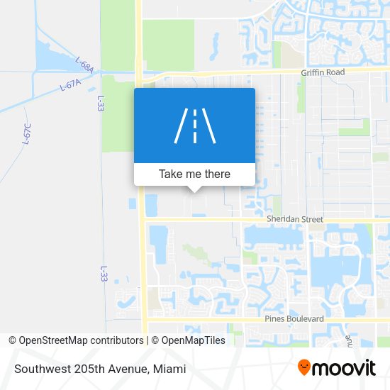Southwest 205th Avenue map
