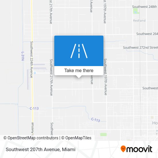 Southwest 207th Avenue map