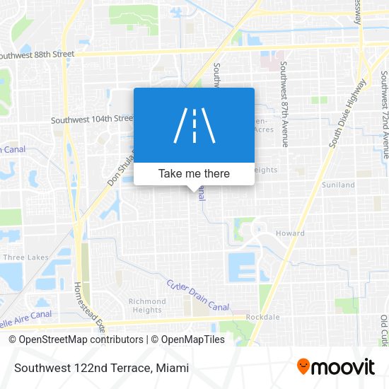 Southwest 122nd Terrace map