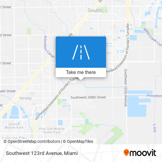 Mapa de Southwest 123rd Avenue