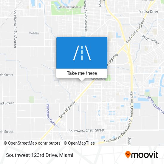 Southwest 123rd Drive map