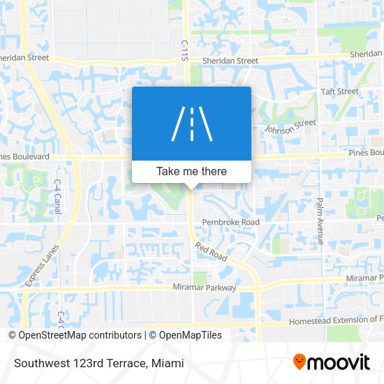 Mapa de Southwest 123rd Terrace