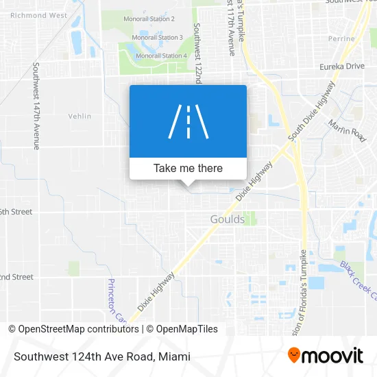 Southwest 124th Ave Road map