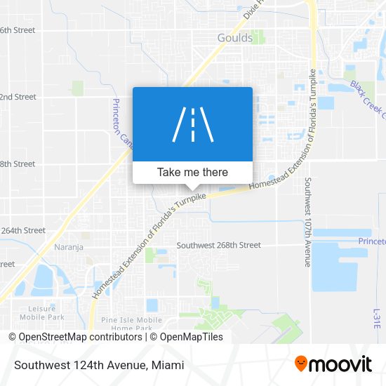 Southwest 124th Avenue map