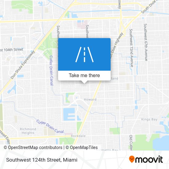 Southwest 124th Street map