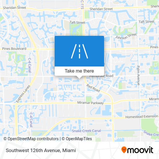 Mapa de Southwest 126th Avenue