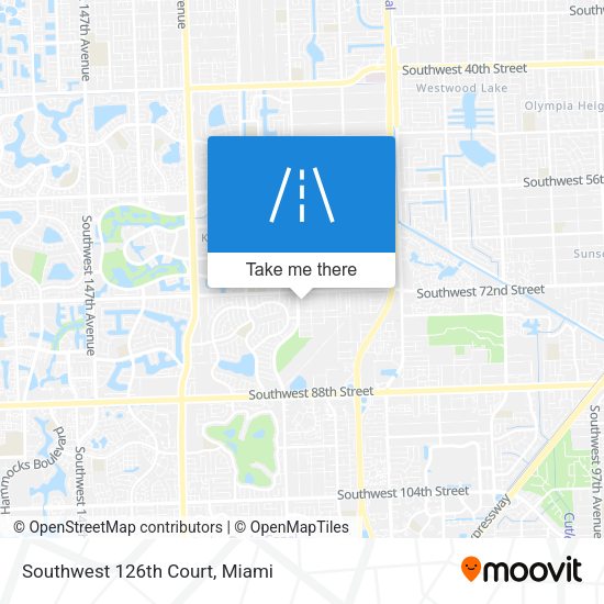 Southwest 126th Court map