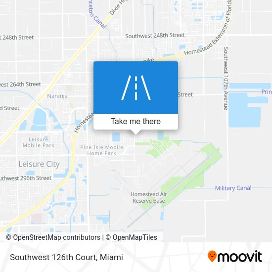 Southwest 126th Court map