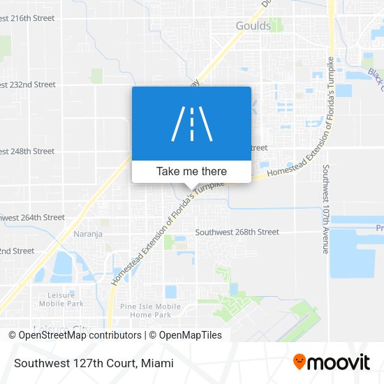 Southwest 127th Court map