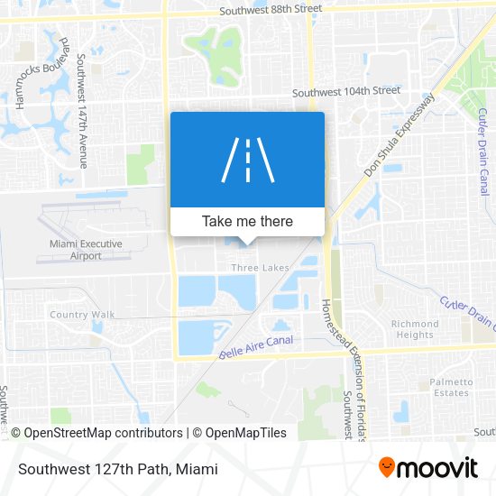 Southwest 127th Path map