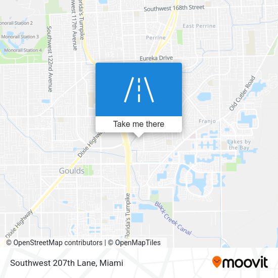 Southwest 207th Lane map