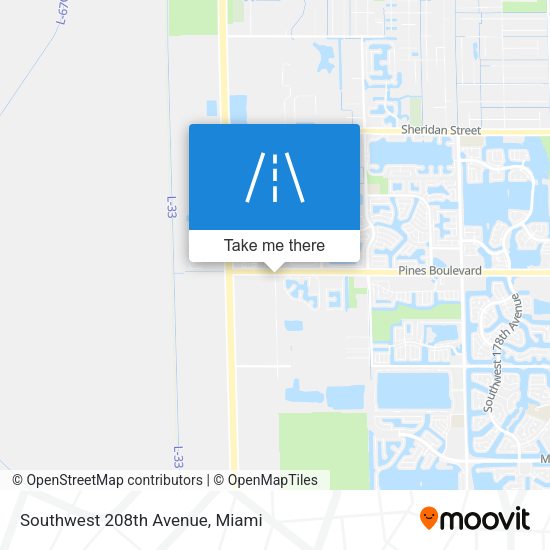 Mapa de Southwest 208th Avenue