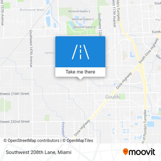 Mapa de Southwest 208th Lane
