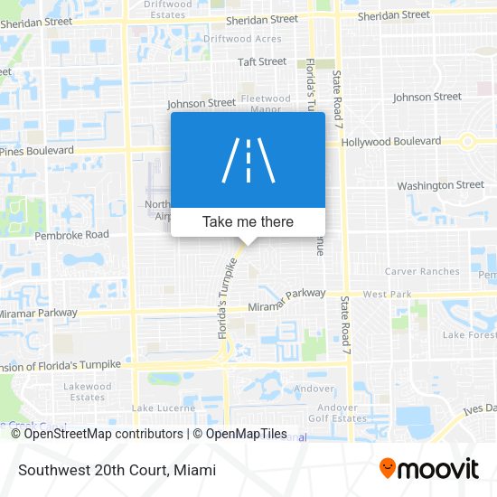 Mapa de Southwest 20th Court