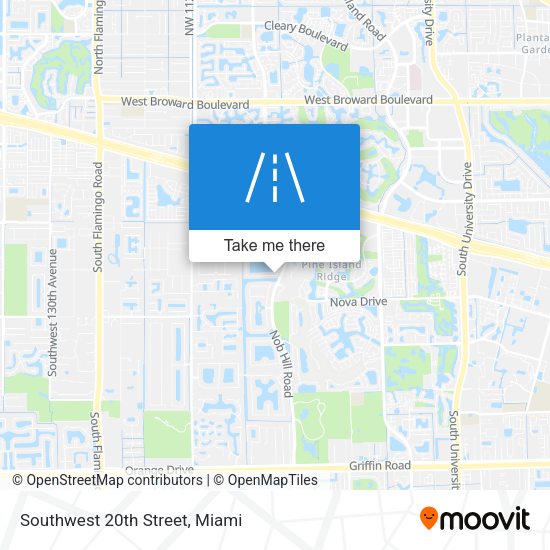 Southwest 20th Street map