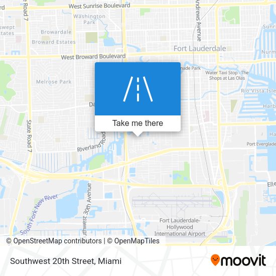 Southwest 20th Street map