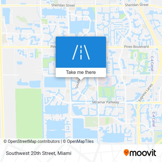Southwest 20th Street map