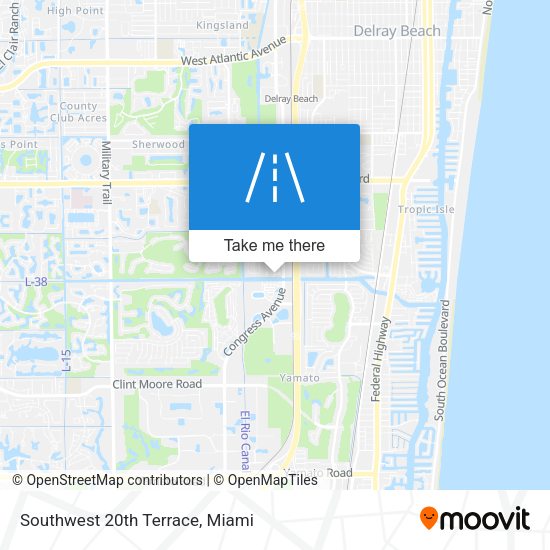 Southwest 20th Terrace map