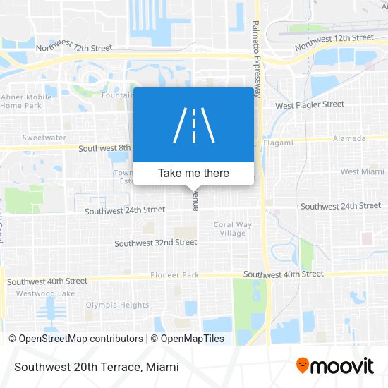 Mapa de Southwest 20th Terrace