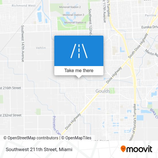 Southwest 211th Street map