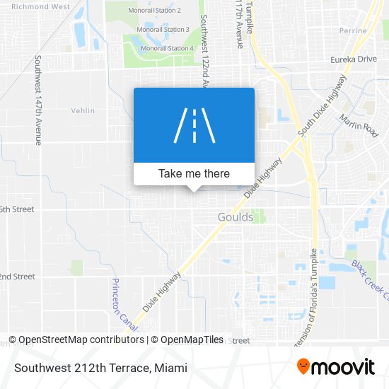 Southwest 212th Terrace map