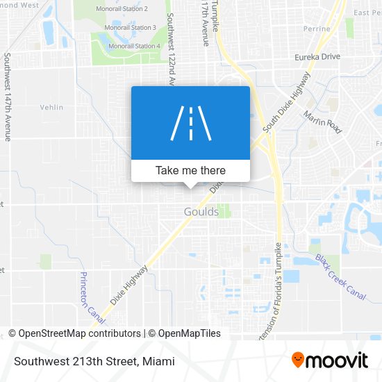 Southwest 213th Street map