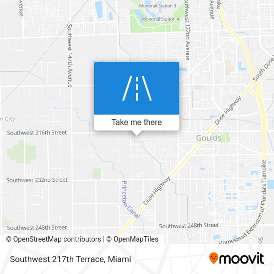 Southwest 217th Terrace map