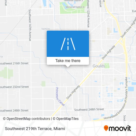 Southwest 219th Terrace map