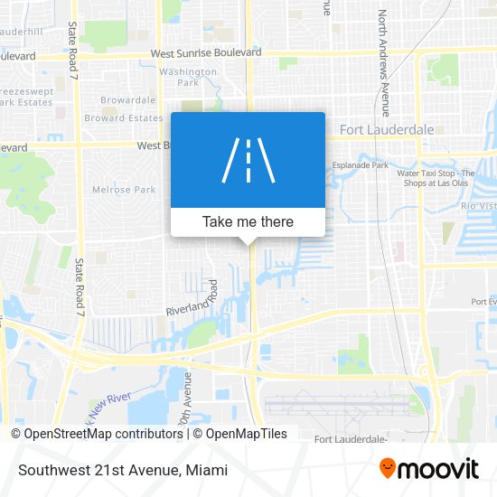 Southwest 21st Avenue map