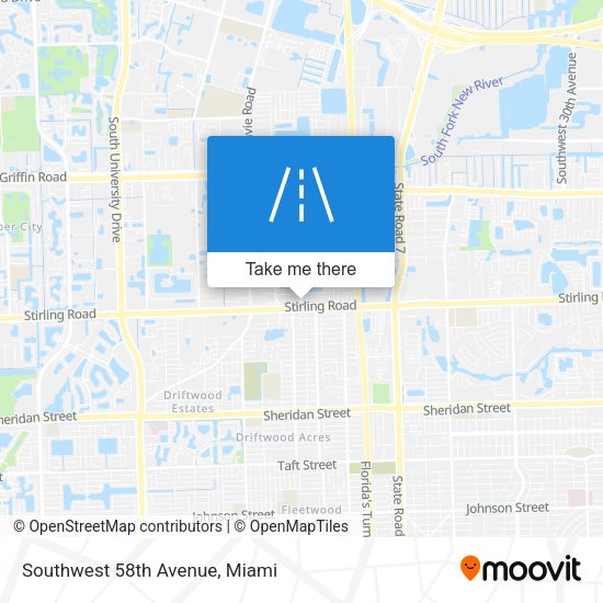Mapa de Southwest 58th Avenue