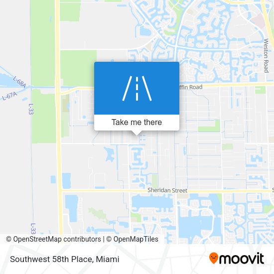 Southwest 58th Place map