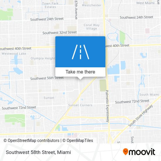 Southwest 58th Street map