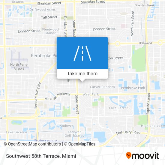 Mapa de Southwest 58th Terrace