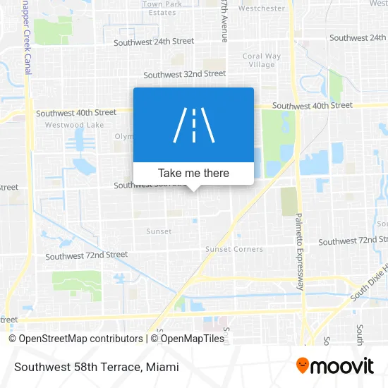 Southwest 58th Terrace map
