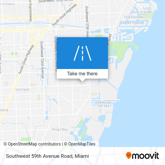 Southwest 59th Avenue Road map