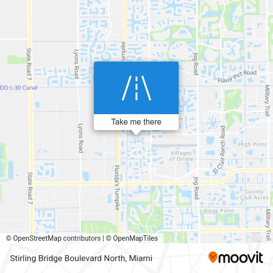 Stirling Bridge Boulevard North map