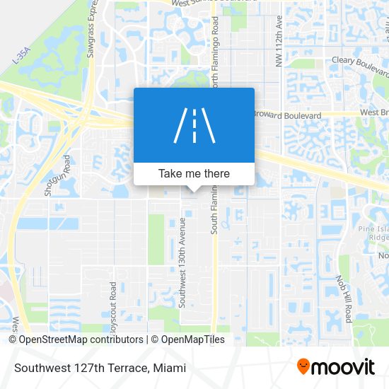 Southwest 127th Terrace map
