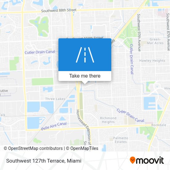 Southwest 127th Terrace map