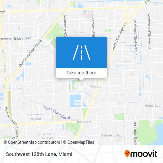 Southwest 128th Lane map