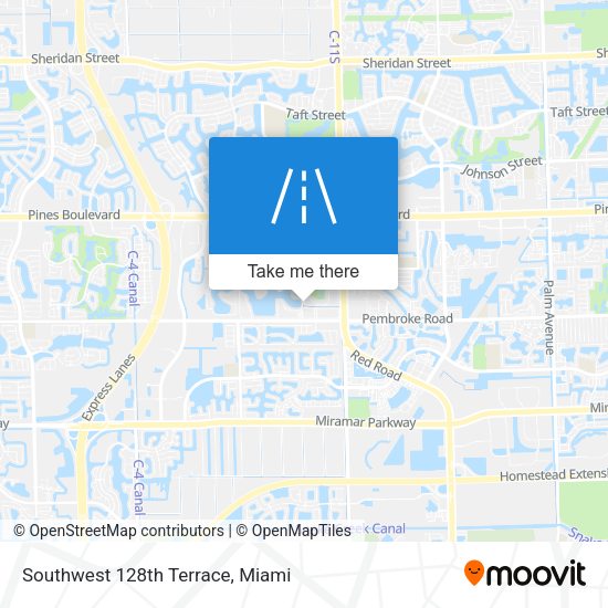 Mapa de Southwest 128th Terrace