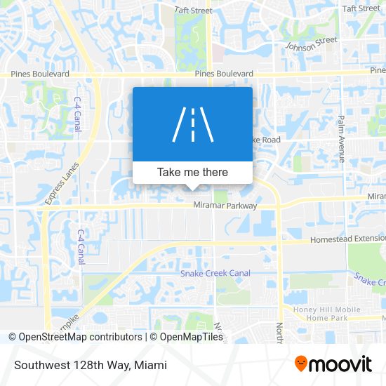 Southwest 128th Way map