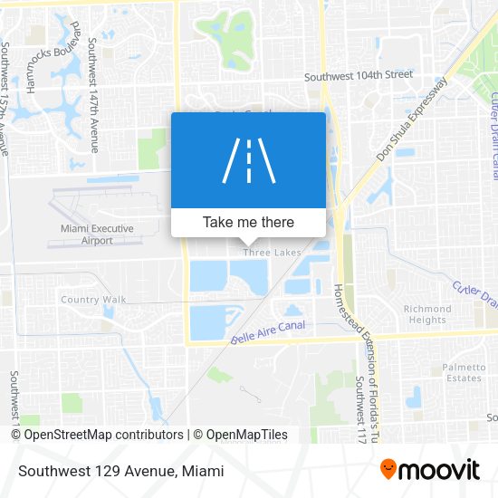 Mapa de Southwest 129 Avenue