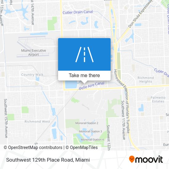 Southwest 129th Place Road map