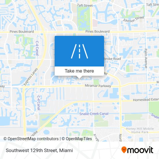 Southwest 129th Street map