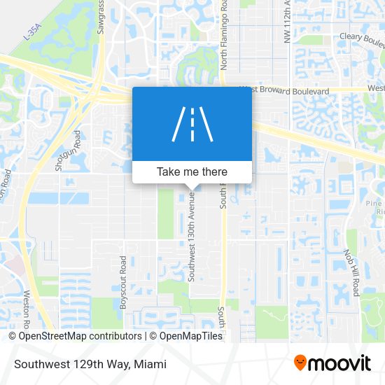 Southwest 129th Way map