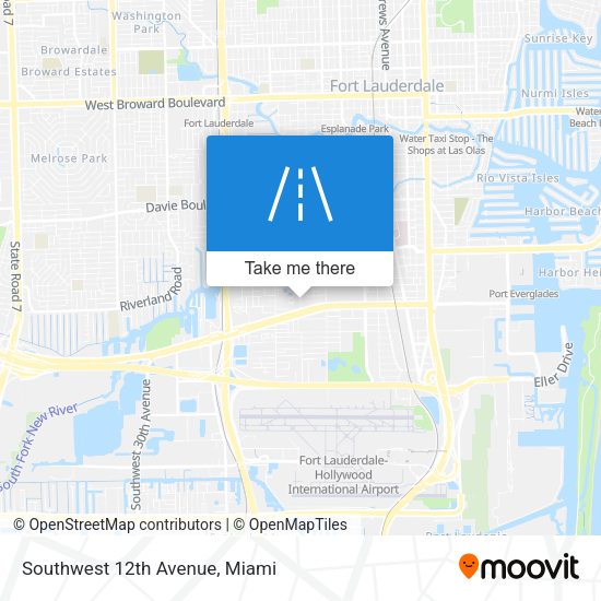 Southwest 12th Avenue map