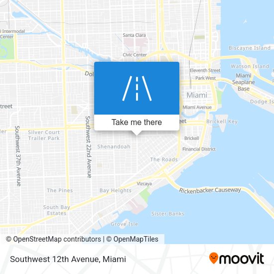 Southwest 12th Avenue map